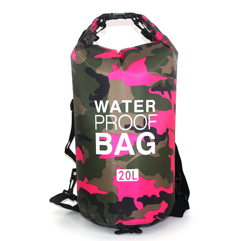 Outdoor Waterproof Bag Camouflage Polyester Double Shoulder Outdoor Gym From House Hot pink 10L 1PC