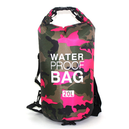 Outdoor Waterproof Bag Camouflage Polyester Double Shoulder Outdoor Gym From House Hot pink 10L 1PC