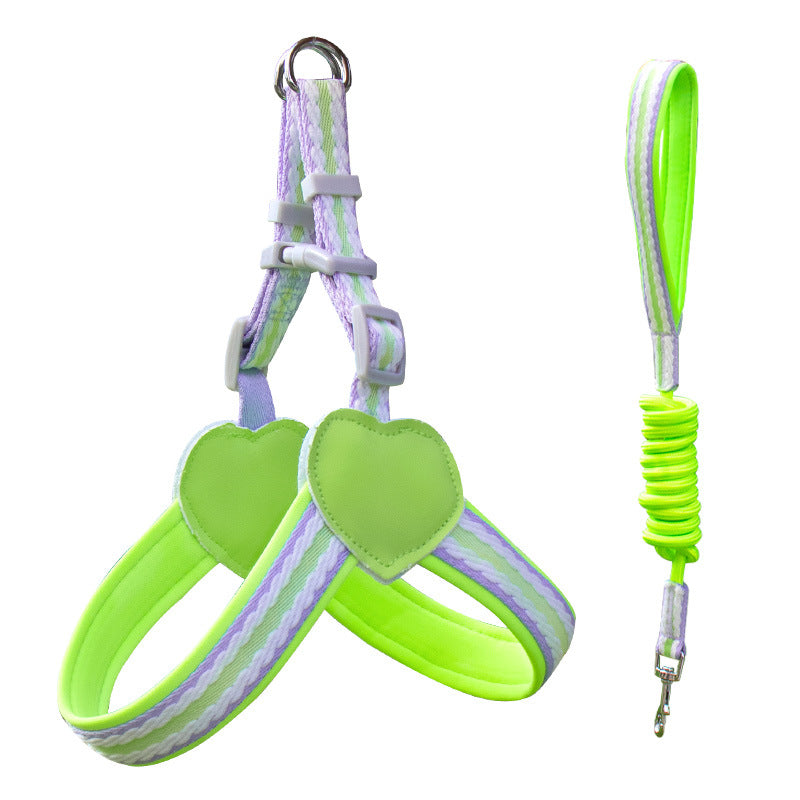Dog Hand Holding Rope Vest Walking Chest Strap Pets dealsniper-net Emerald Green Suit L