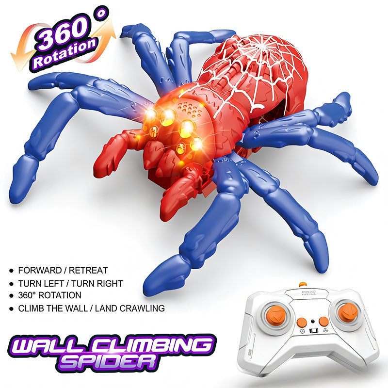 Cross-border Remote-controlled Wall-climbing Spider Lizard Childrens Toy Kids DealSniper.net Red