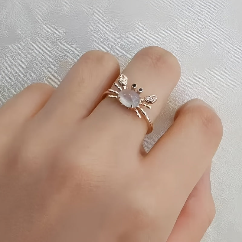 New Arrival Crab Ring For Women New Moonstone Inspired Jewelry Gym From House