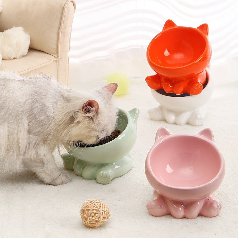 Ceramic Cat Bowl Cat Bowl Cat Food Bowl Neck Guard Pets dealsniper-net