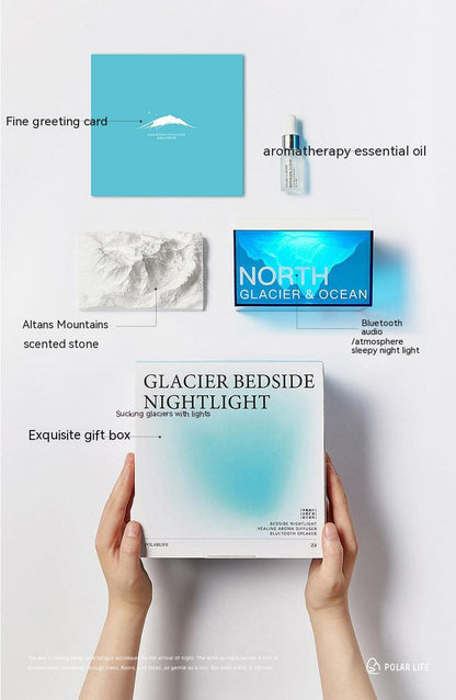 Glacier Night Light Bluetooth Speaker Bedroom Bedside Gadgets DealSniper.net Glacier Atmosphere Night Light