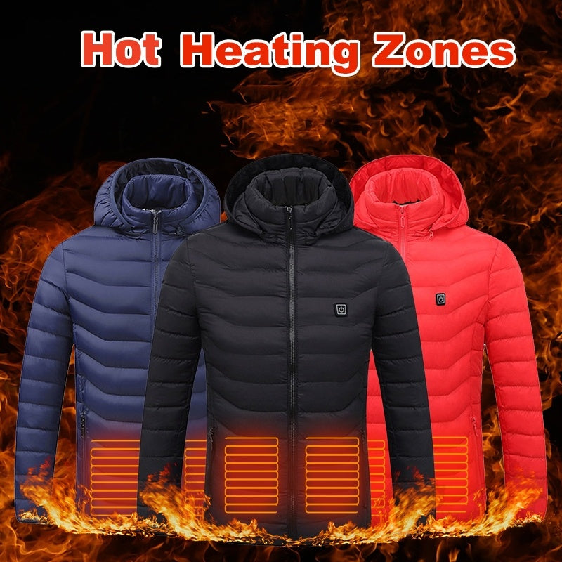 New Heated Jacket Coat USB Electric Jacket Cotton Coat Heater Men Electronics Office