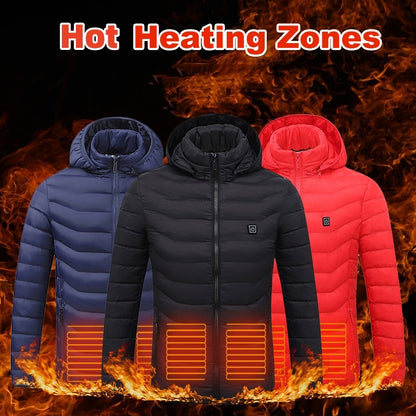 New Heated Jacket Coat USB Electric Jacket Cotton Coat Heater Men Electronics Office