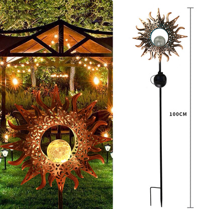 LED Solar Flame Metal Decorative Light Home dealsniper-net B