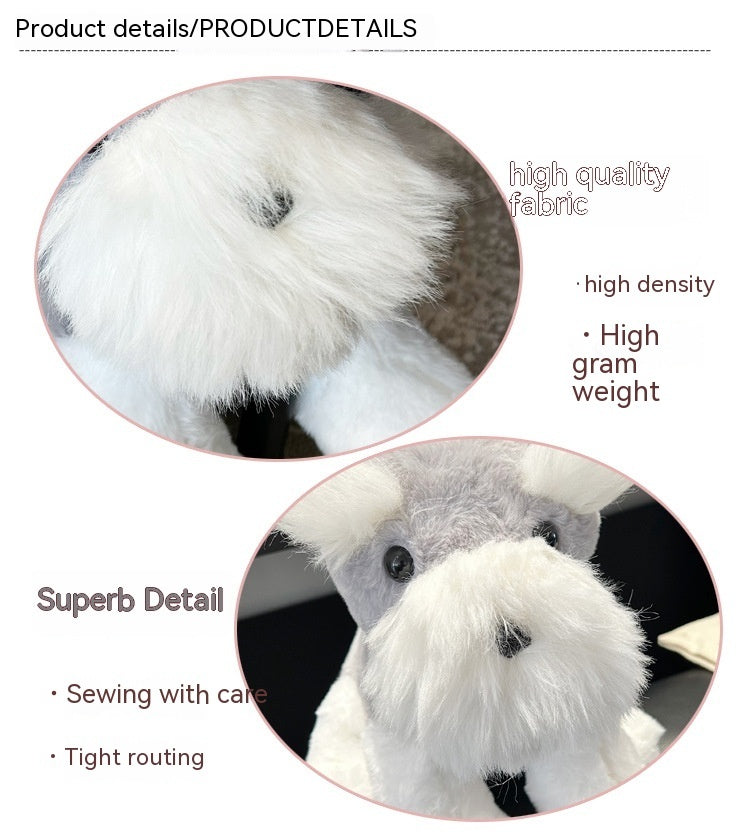 Cute Schnauzer Plush Toy Dog Doll Kids dealsniper-net