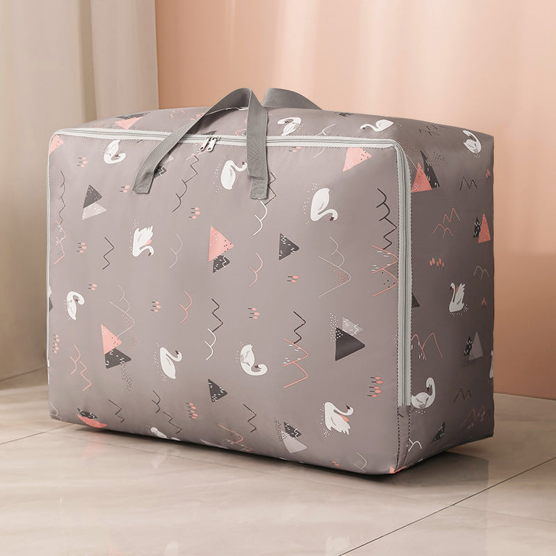 Print Travel Duffel Bag For Women Sort Out Quilt Blanket Home Bag Travel dealsniper-net Grey swan 50x35x20cm