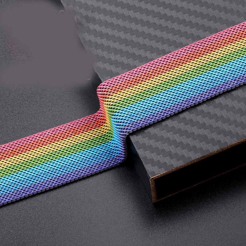 Fashion Metal Stainless Steel Watch Band Jewelry DealSniper.net Rainbow color 38or40or41mm