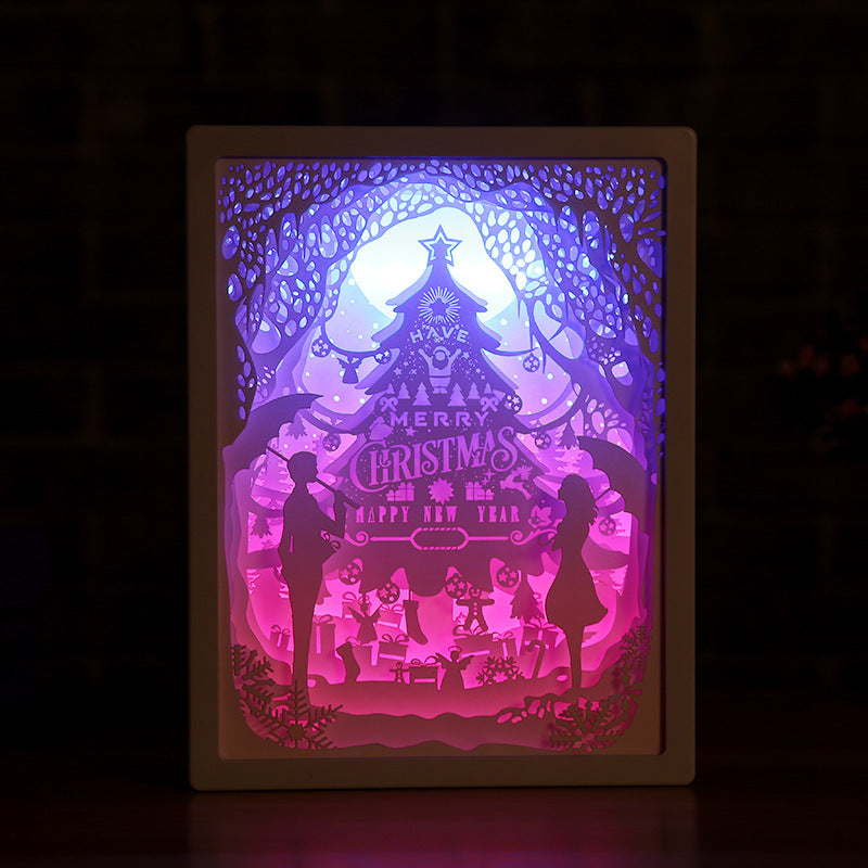 LED Paper Carving Lamp 3D Light Home Decor DealSniper.net G