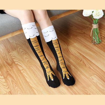 Spring And Autumn Knee Socks Funny Chicken Socks Women DealSniper.net