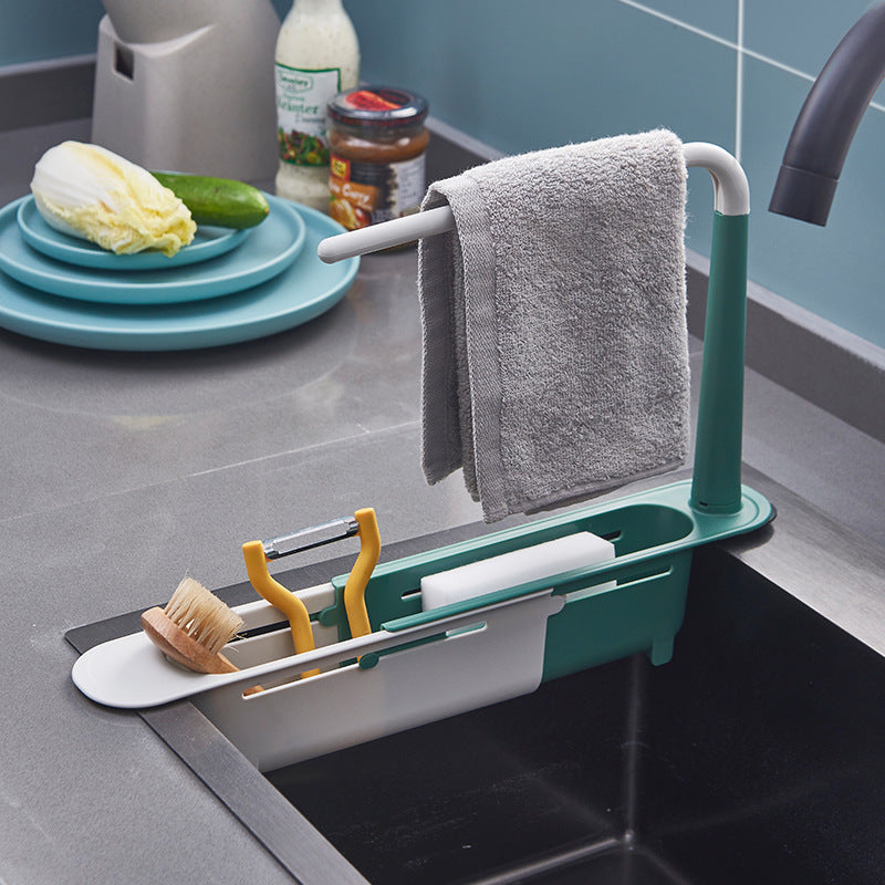 Kitchen Multifunctional Sink Shelf Rag Rack Kitchen dealsniper-net