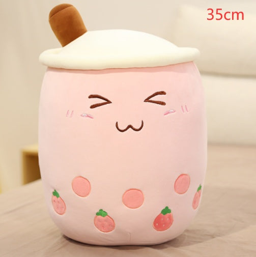 Cute Fruit Drink Plush Stuffed Soft Toy Pillow Cushion Kids dealsniper-net Pink 35CM