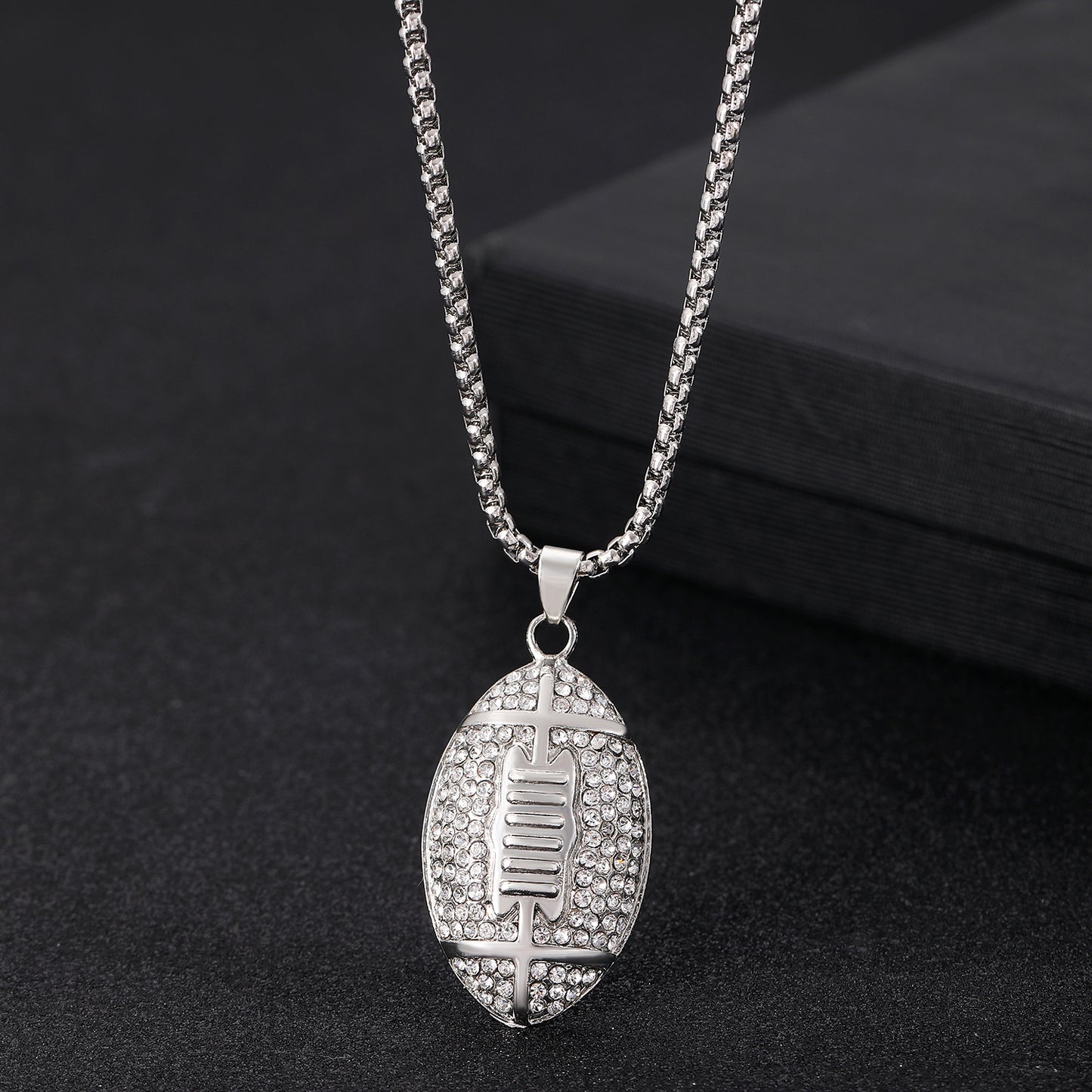 American Football Pendant Necklace Jewelry dealsniper-net