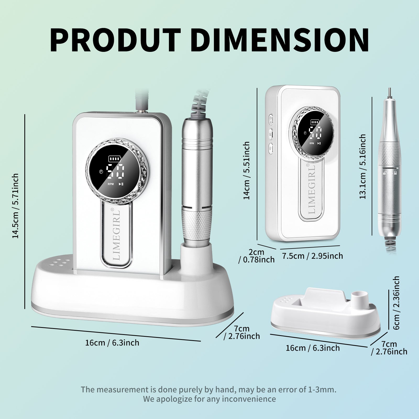 Nail Drill Machine Rechargeable Portable Nail File Beauty dealsniper-net