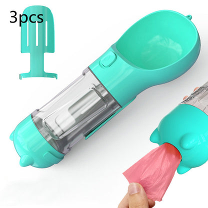 Pet Water Bottle Feeder Bowl Garbage Bag Storage Pets Gym From House Blue 3pcs 300ml
