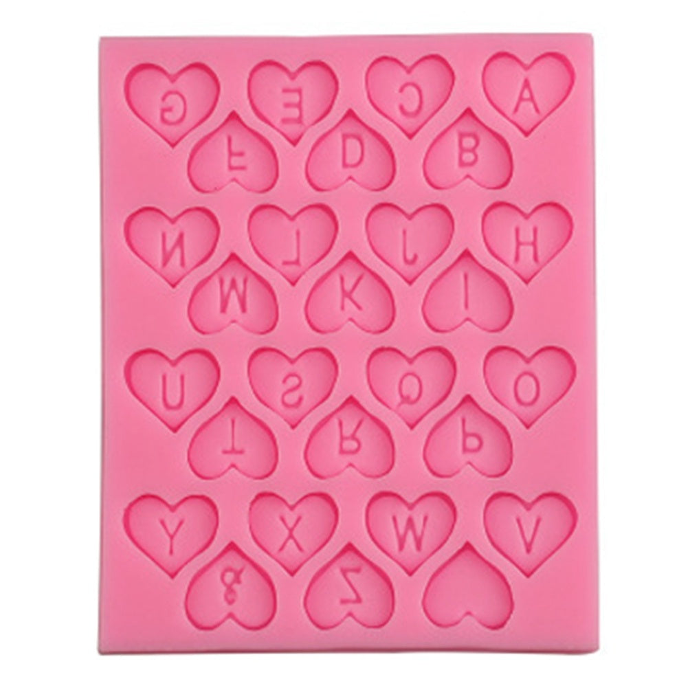 Heart Shape Letters Cake Baking Cookie Chocolate Bakeware