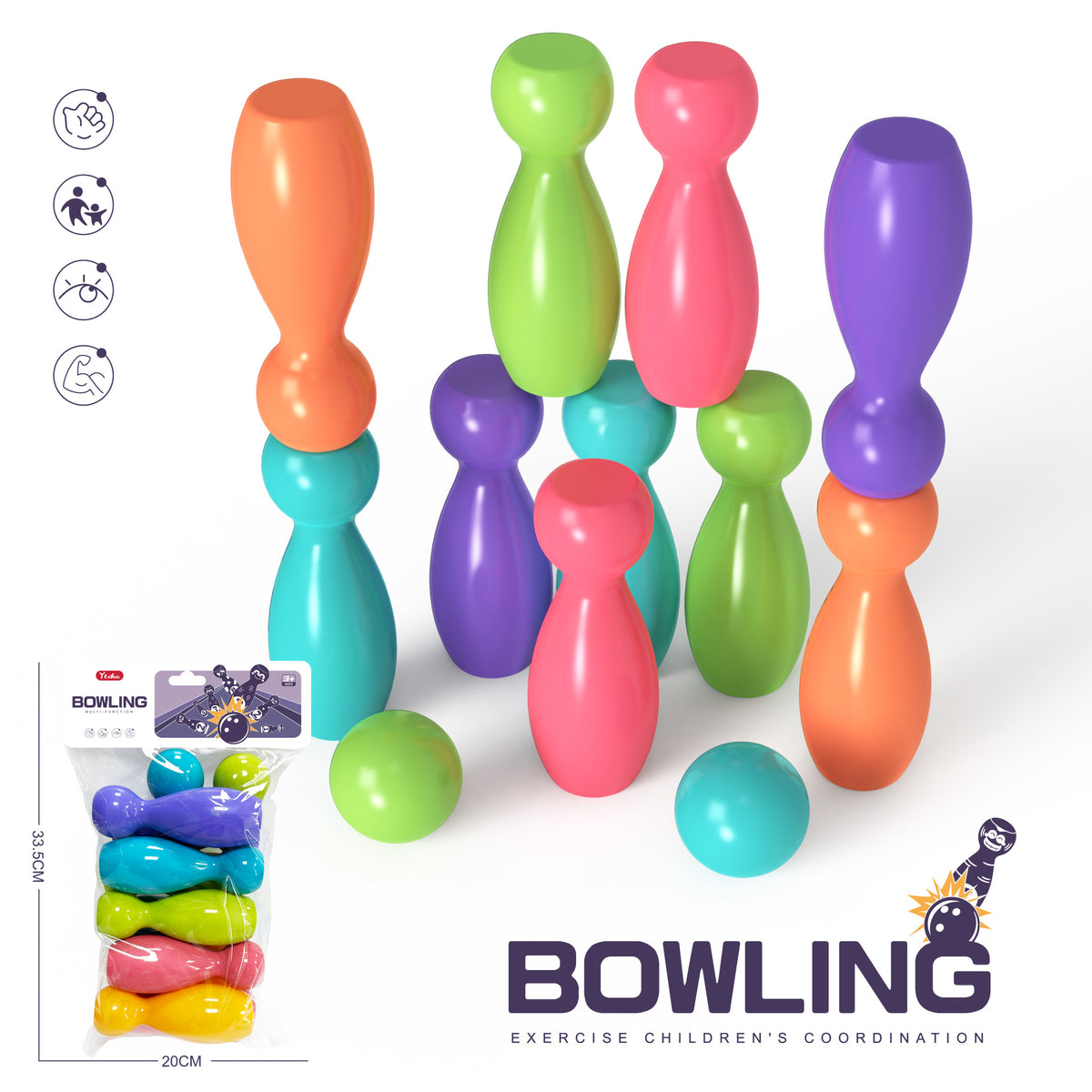 Children's Bowling Toys Suit Indoor Large Kindergarten Sports Toys Kids DealSniper.net