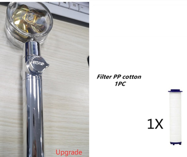 New Turbo Propeller Shower Head Water Saving High Pressure Flow House Gym From House Gold upgrade A Set
