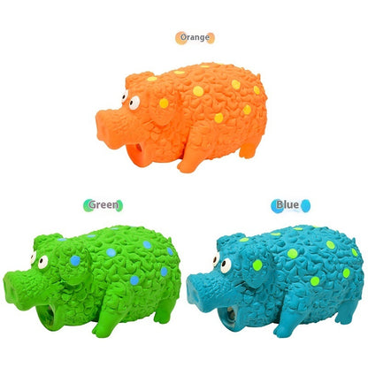 Pet Toy Latex Sounding Toy Curly Pig Bite-resistant Molar Dog Toy Pets dealsniper-net