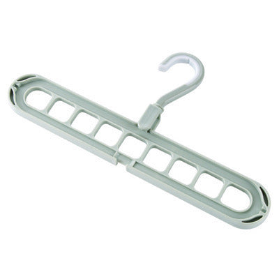 9-hole Clothes Hanger Organizer Space Saving Hanger House DealSniper.net Green 1PC