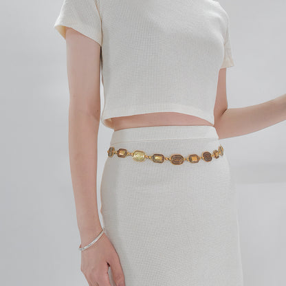 European And American Cross Border Waist Chain Ladies Boho Style Women Gym From House