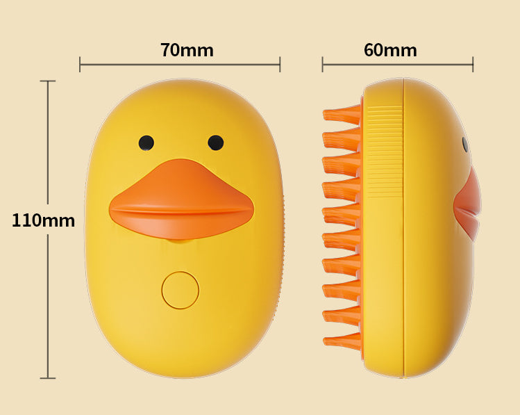 Pet Whale Small Yellow Duck Spray Massage Comb Pets Gym From House