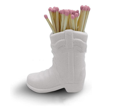 Ceramic Boots Matchbox Simple Home Home Decor dealsniper-net White