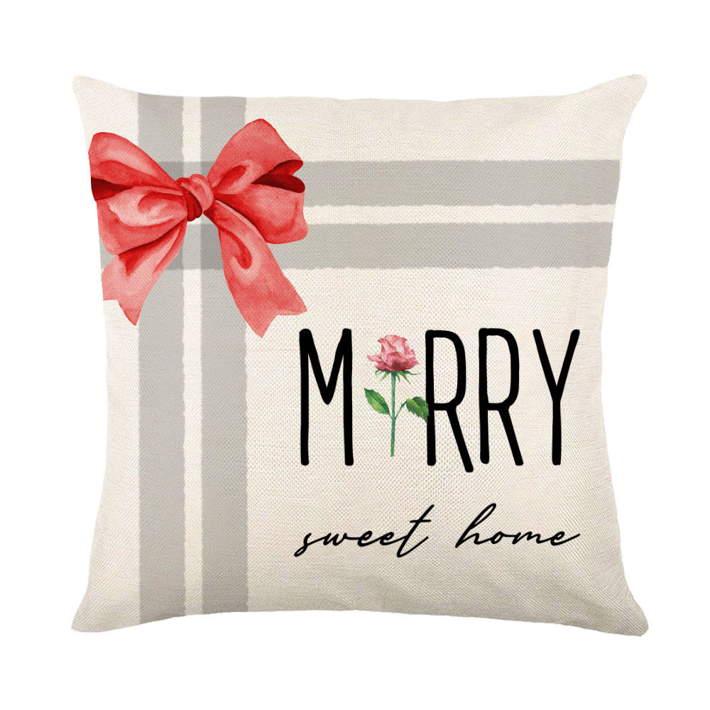 Christmas Decorations Pillow Covers Sofa Square Throw Pillow Holidays DealSniper.net QJ0721 1 45 X45cm Without Pillow