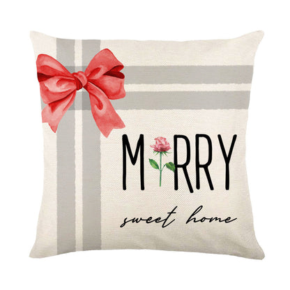 Christmas Decorations Pillow Covers Sofa Square Throw Pillow Holidays DealSniper.net QJ0721 1 45 X45cm Without Pillow