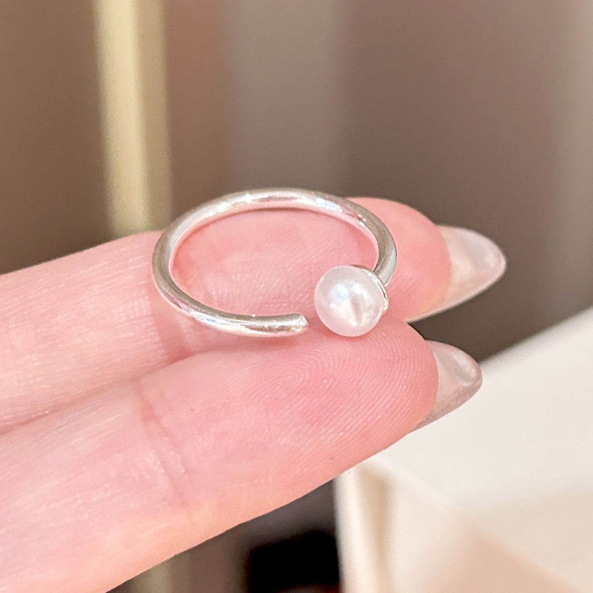 Simple Zircon Plain Ring Women's Niche Light Luxury Jewelry Gym From House J3778