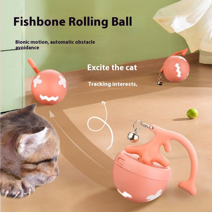 Smart Interactive Cat Toy Ball USB Moving Rolling Ball Pets Gym From House