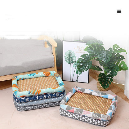 Pet Mat Nest Summer Linen High Temperature Summer Dog