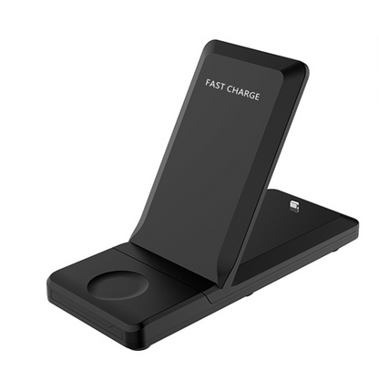 Folding three-in-one multifunctional wireless charger Phones DealSniper.net