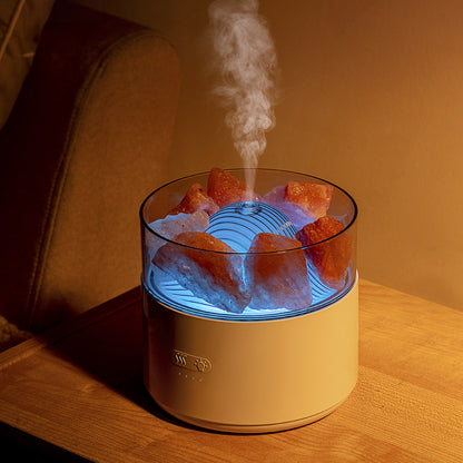 Cool-Mist Impeller Air Humidifier Crystal Salt Aroma Diffuser Incense