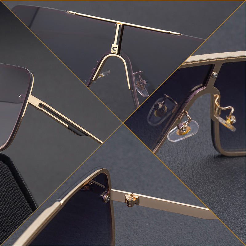 New Large-Frame Sunglasses For Men With Metal Frames Men Gym From House
