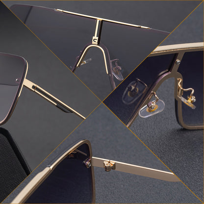 New Large-Frame Sunglasses For Men With Metal Frames Men Gym From House