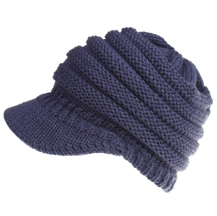 Women Ponytail Beanies Autumn Winter Hats Female Women dealsniper-net Tibetan white 56x58cm