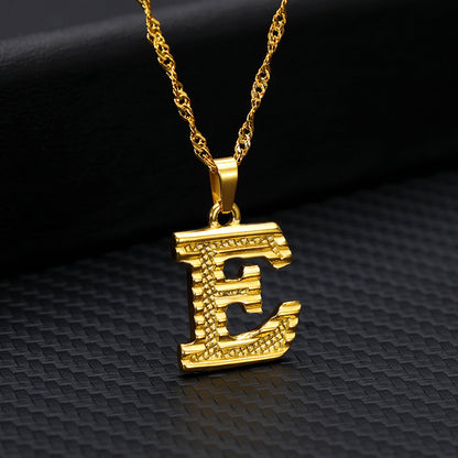 26 letters gold-plated pendant necklace Jewelry dealsniper-net E