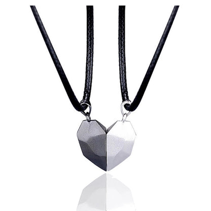 Creative Magnet Necklace Love Heart Broken Jewelry Gym From House White black pendant