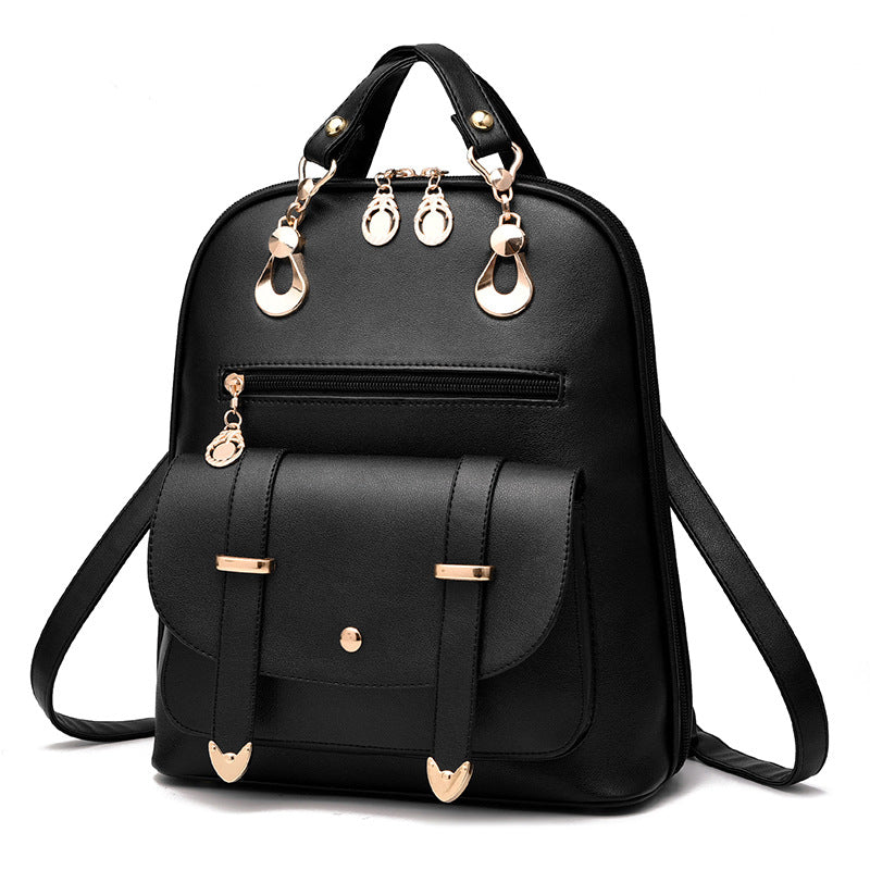 Female bag fashion PU leather dual-use backpack Women DealSniper.net