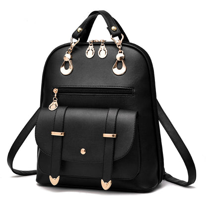 Female bag fashion PU leather dual-use backpack Women DealSniper.net