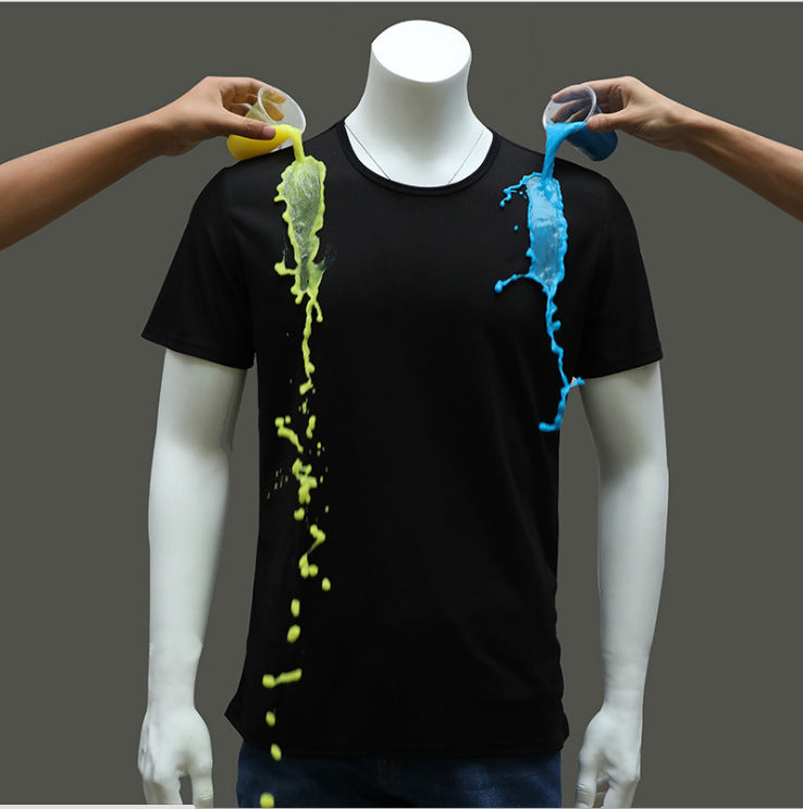 Quick-drying Waterproof Anti-fouling T-shirt Couple Half Sleeve Bottoming Shirt Men dealsniper-net