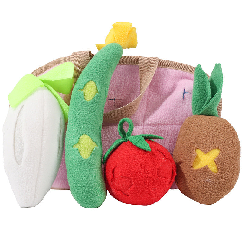 Pet Dog Vegetable Basket Toy Puzzle Play Decompression Pets Gym From House Color 25X18CM