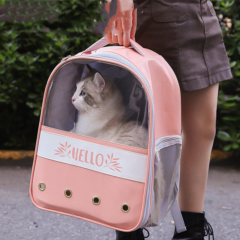 Colorblock English Macaron Backpack For Pets Pets dealsniper-net