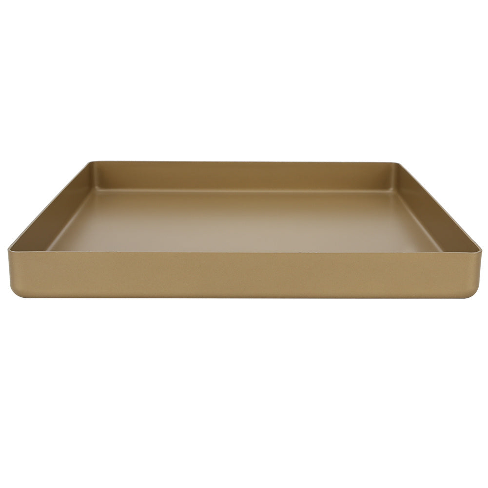 Gold Aluminum Alloy Square Shape Non-Stick