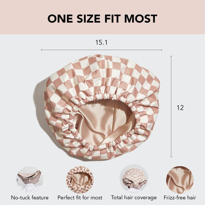 Women's Fashion Nursing Double-layer Shower Cap Beauty DealSniper.net