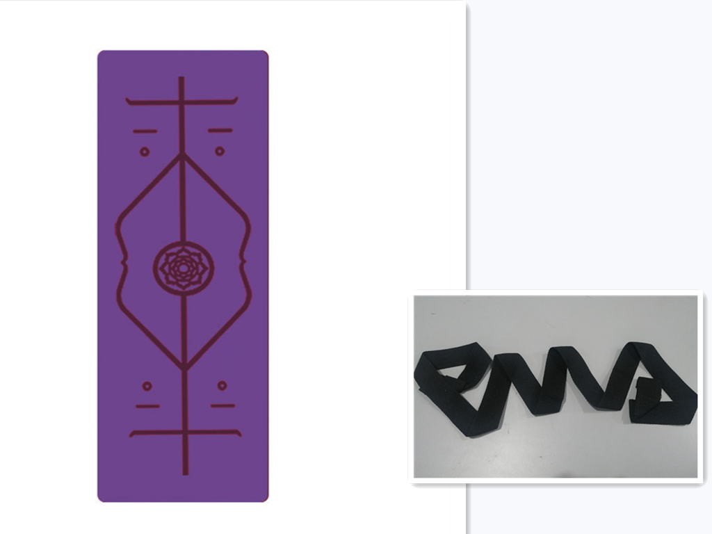 Non Slip TPE Yoga Mat Position Line Beginner Sports DealSniper.net Purple set