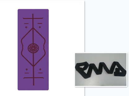 Non Slip TPE Yoga Mat Position Line Beginner Sports DealSniper.net Purple set