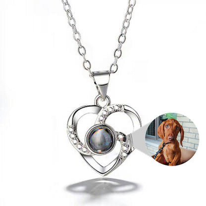 S925 Silver Romantic Colorful Photo Projection Necklace Jewelry dealsniper-net